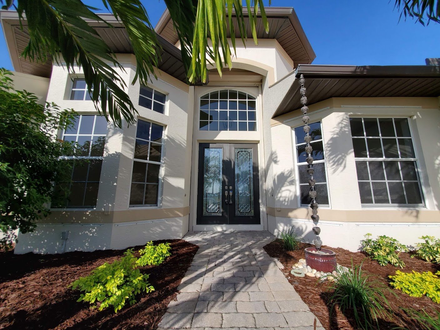 Grand house entrance